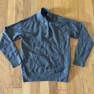 Tommy John | Gray Shawl Collar Sweater | Three Button | Cotton/Modal | size M